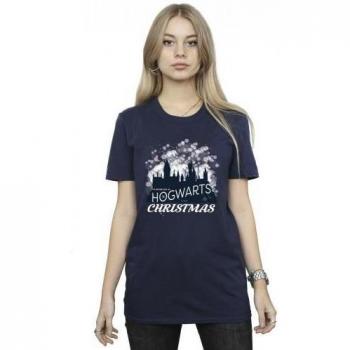 Harry Potter Vrouwen Hogwarts Katoenen T-shirt voor de Kerst