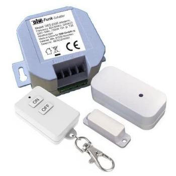 Sparset PA‑521: Fensterkontaktschalter DFM‑2000 + Funkschalter DES‑2300 (2300 W) + DKS‑10 Key‑Sender