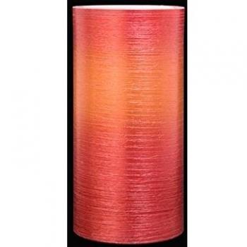 Red Metal-look Ribbed Crystal LED Table Lamp