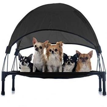 Lit de Camp Chien Noir 60x45x16cm
