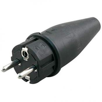 Robuuste Rubber Stekker Met Randaarde Zwart
