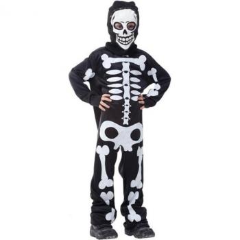 Kids Black Skeleton Costume for Halloween Party