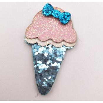 Apliques Brillantes de Helado con Pinza para el Pelo