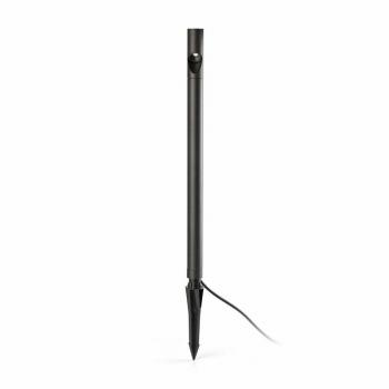 FARO BARCELONA Lampada Picchetto LED Bezel, nero, alluminio, 8W, 2700K, IP65, altezza 60 cm