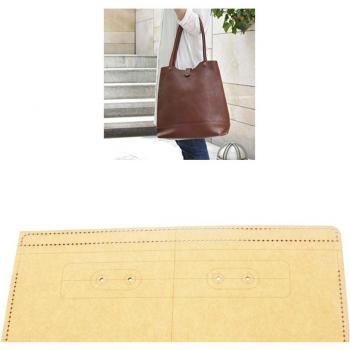 Leather Craft Shoulder Bag Pattern for Women 32x34x16cm