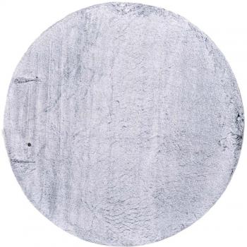 Tapis Luxe Fausse Fourrure Bleu 90x90cm Tom Tailor
