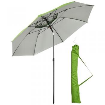 Parasol rond de jardin vert Ø 185 cm