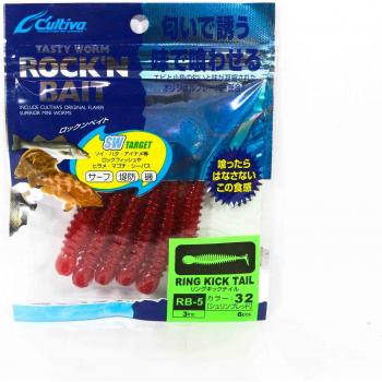 Owner Soft Lure RB-5 Ring Kick Tail 6 Pieces 3-Inch