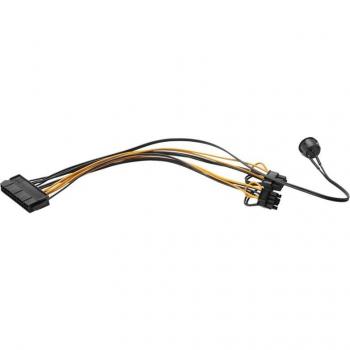4-Piece ATX 24 Pin to Dual PCIe 6+2 Pin Power Cable Set with Switch