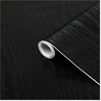 Papel adhesivo para muebles efecto madera negra 67,5 cm x 2 m