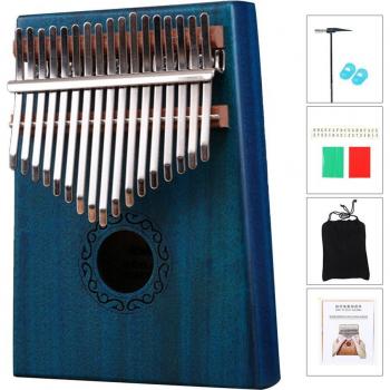 Kalimba en acajou : 17 notes, marteau autocollant inclus