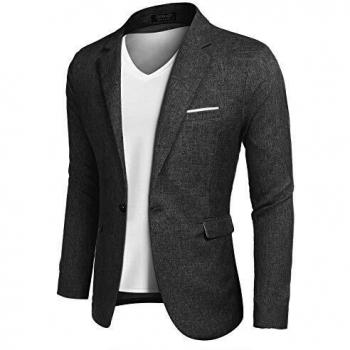 COOFANDY Herren-Sportblazer Schwarz S – schmal geschnitten