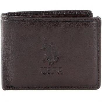 Portefeuille Cuir Marron U.S. POLO ASSN. Horizontal pour Homme