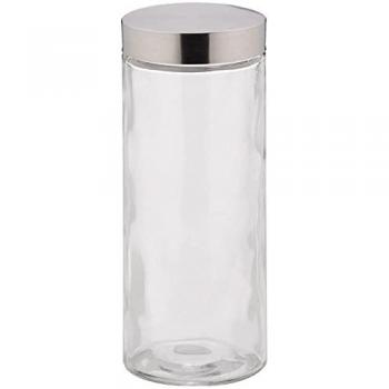 Vorratsglas BERA 2,1 Liter aus Glas und Edelstahl, transparent/silber