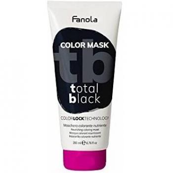 Masque pigmenté FANOLA – Total Black 200 ml – Couleur noire semi-permanente nourrissante