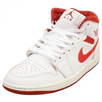 Nike Air Jordan 1 Mid SE Dune Red sneakers uomo bianco taglia 42