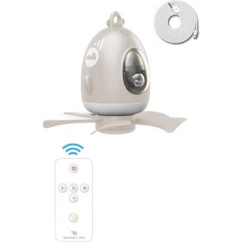 Remote Control 4000mAh Hanging Ceiling Fan with LED Light for Outdoor Use