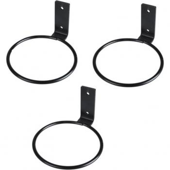 Metal Flower Pot Holder Hooks, Wall Mounted, 3 Pack, Black, 8 Inch