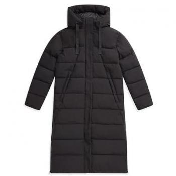 Black “Comfort Cloud” Thermal Insulated Women's Hooded Coat – Size 18