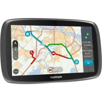 TomTom Go 610 World in Grau – 6‑Zoll Bildschirm + Lifetime‑Traffic per Smartphone‑SIM