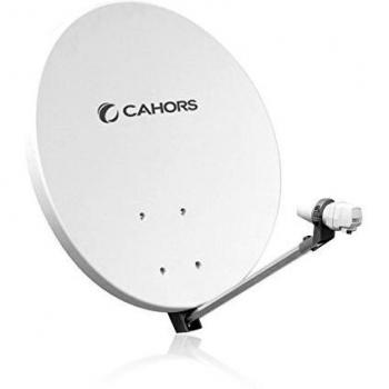 Cahors Parabole Satellite 70cm en Fibre Blanche avec LNB