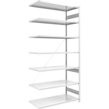 EUROKRAFTpro Broad‑Span Boltless Shelf Unit – RAL 7035 – Height 3000 mm