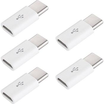 5 PCS USB 3.1 Micro to USB-C Type-C Adapter