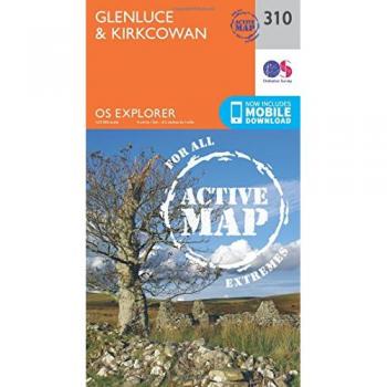 Ordnance Survey Explorer Active 310 Glenluce & Kirkcowan Map With Digital Version