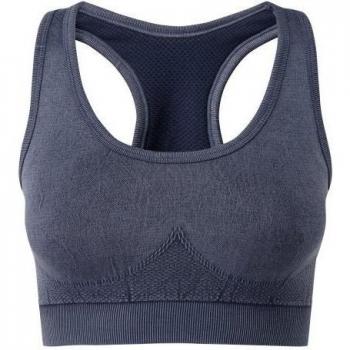 TriDri Women's Seamless 3D Fit Multi-Sport Denim Look Sports Bra L denim/black