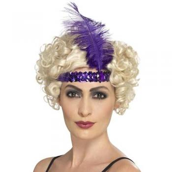 Metamorph Glitzer-Stirnband „Flapper‑Lila“ – Glamour aus den 1920ern