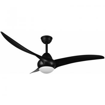Ventilatore da Soffitto Nero con Luce Integrata e Timer