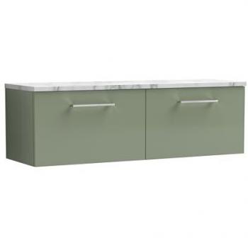 Arno Satin Green 1200mm Wall Hung Vanity Unit