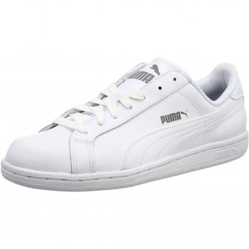 Puma Smash Leather Unisex Shoes in White, Size 9.5 UK/44 EU