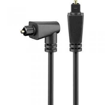 Câble audio optique Toslink angulé Mâle/Mâle 1m