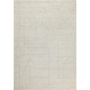 Tapis crémeux à tissage manuel Wecon Home 110 x 170 cm