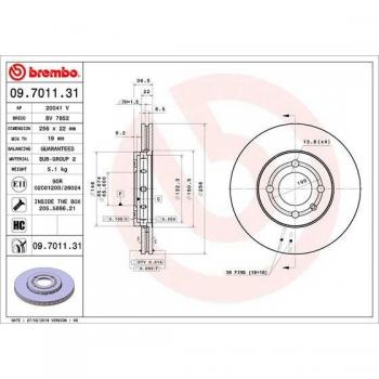 BREMBO brake disc 09.7011.31