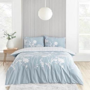 Meadowsweet Floral King Duvet Set Blue