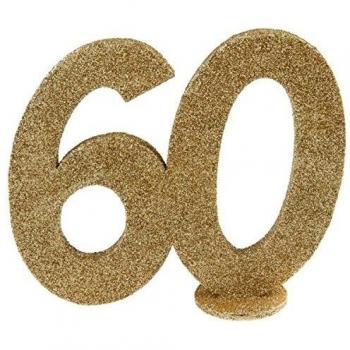 Glittrande 60-års Guld Dekorativt Bordsskruv