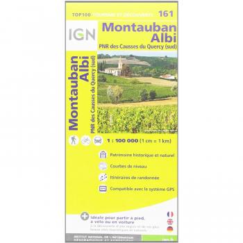 IGN 1 : 100 000 Montauban Albi: Top 100 Tourisme et Découverte. Patrimoine historique et naturel / Courbes de niveau / Routes et chemins / Itinéaires de randonnée / Compatible GPS (Ign Map)