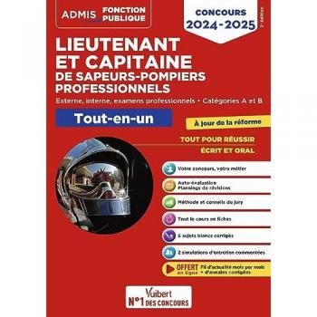 Concours Tout-en-un Lieutenant et Capitaine de Sapeurs-Pompiers Professionnels