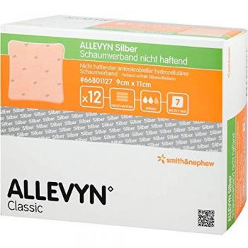 Allevyn Silber Schaumverb. 9x11 cm – nicht haftend, 12 Stück