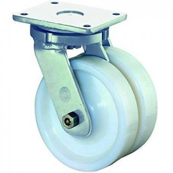 Roulette double 100mm S100.B15 plaque en plastique