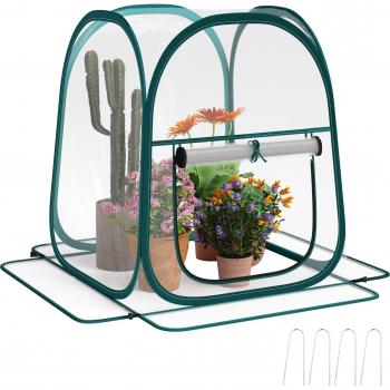 Outsunny Mini Serra Verde – Copertura Trasparente, Finestra Rotante, Borsa Incluso
