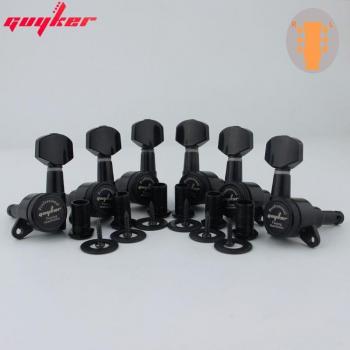 Cabezales de guitarra GUYKER, sintonizador negro, relación de engranaje 1:18, fabricados en Corea