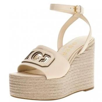 Guess Cream Synthetic Heels with Bow Detail – Size 9
