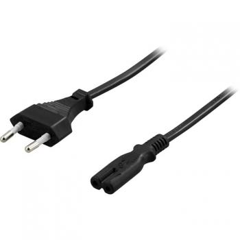 Deltaco Unearthed Device Cable Straight Cee 7/16 Straight Iec C7 1m
