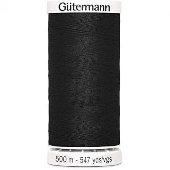Gutermann Black Polyester Thread 500m