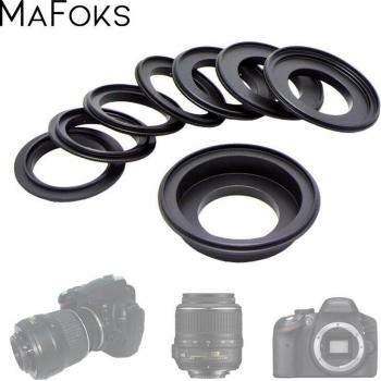 Nikon Macro Reverse Ring Adapter 49-77 mm voor D3100 D7100 D7000 D5100 D5000 18-55 mm 50 f1.8