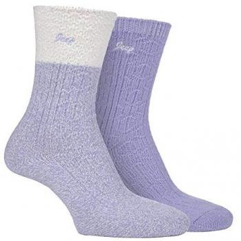 Purple Silk Jeep Hiking Boot Socks – Ladies 2‑Pack (UK 4‑6.5)