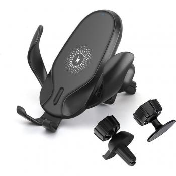 FDGAO Qi Wireless Car Charger Fast Charging Holder for iPhone and Samsung